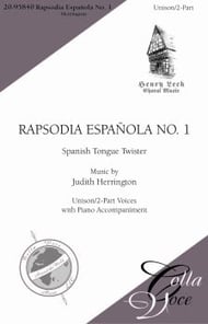 Rapsodia Espanola No. 1 Unison/Two-Part choral sheet music cover Thumbnail